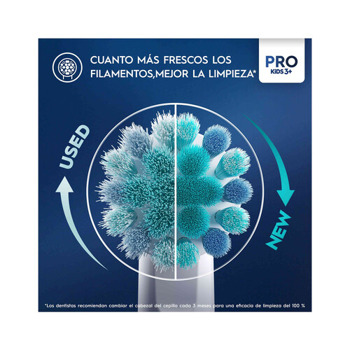 ORAL-B Pro kids3+ Recambio infantil ( a partir de 3 años) para cepillo de dientes eléctrico 3 uds.