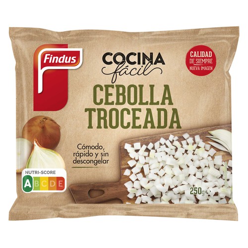 FINDUS Cebolla troceada y ultracongelada FINDUS 250 g.