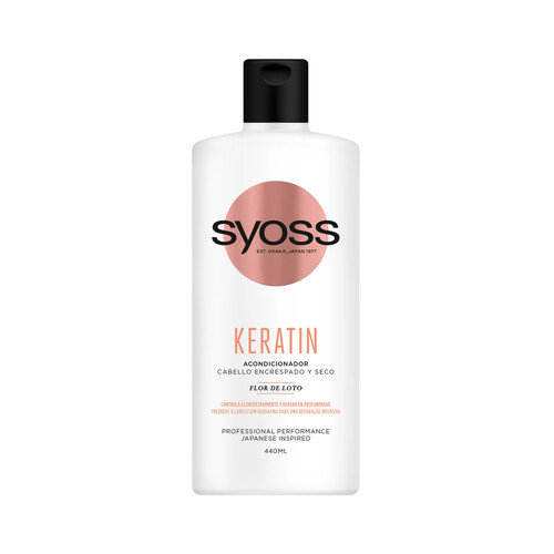 SYOSS Acondicionador con flor de loto para cabellos encrespados y secos SYOOS Keratin 4440 ml.