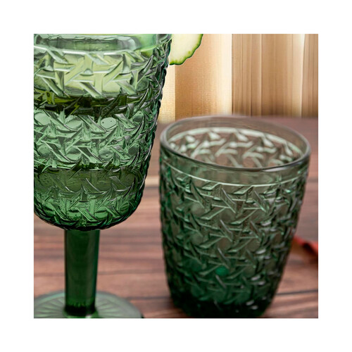 Vaso de vidrio 30cl, color verde, Agata BIDASOA.