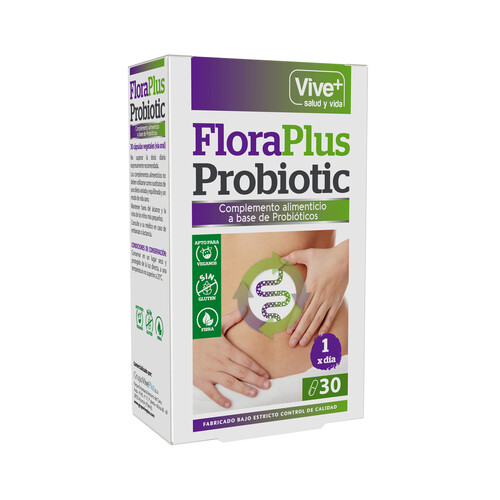 VIVE+ Floraplus Probiotic Pastillas para control de peso con probioticos 30 uds.