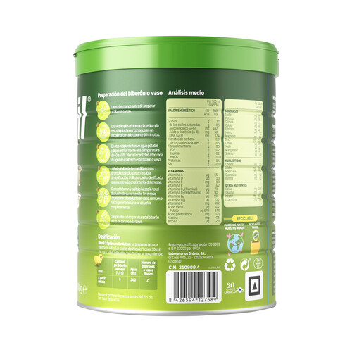 BLEMIL Optimum evolution 2 Leche de crecimiento, a partir de 12 meses 800 g.