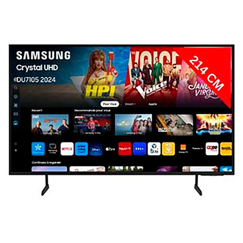 Televisión 215,9 cm (85) LED SAMSUNG 85DU7105 Crystal UHD,4K, SMART TV,  MODO GAMMING, Ultra HD, WIFI, Bluetooth, 1USB, 3HDMI, HDR, 50Hz.