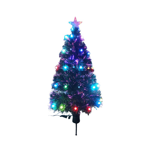 Árbol fibraóptica 90cm, 90 puntas multicolor ACTUEL.