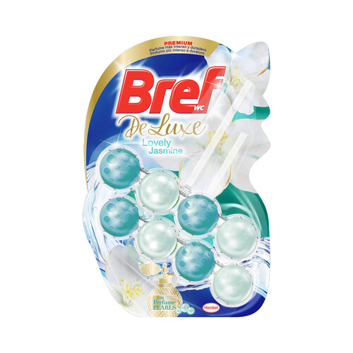 BREF De luxe Pastillas para WC con perfume Lovely Jasmine 2 uds x 50 g.