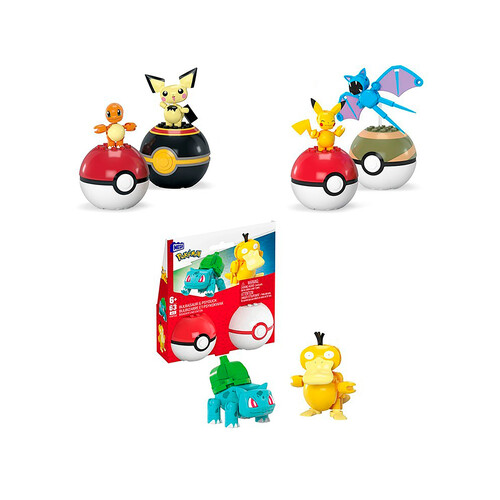 Pack de 2 pokeballs surtidas MEGA Construx Pokemon, MATTEL.