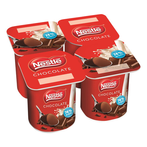 NESTLÉ Yogur de crema de chocolate con leche NESTLÉ 4 x 125 g.