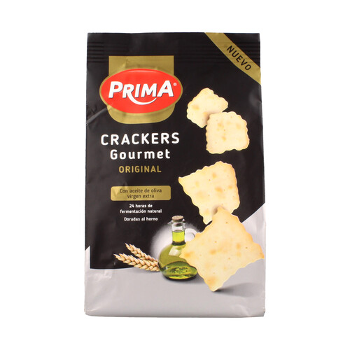 PRIMA Gourmet Crackers original con aceite de oliva 150 g.