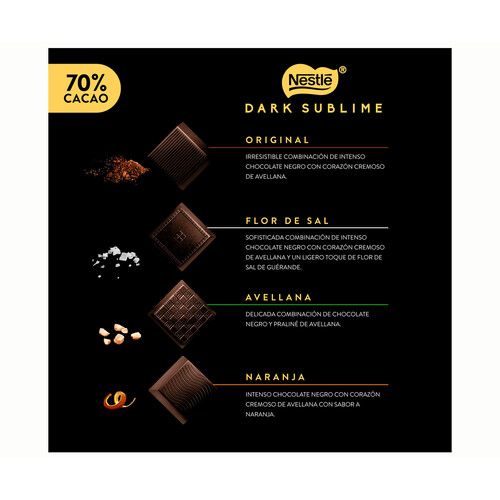 NESTLÉ Bombones dark sublime caja roja 291 gr.