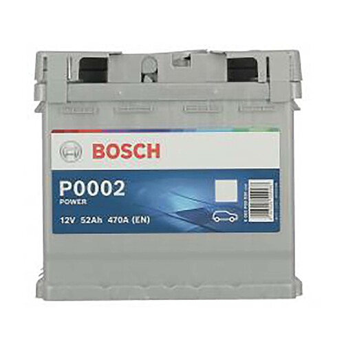 Batería de coche 52Ah, arranque 470A, 12V, BOSCH.