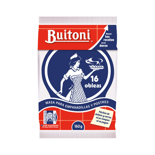 BUITONI Masa para empanadillas medianas (Obleas) BUITONI 160 g.