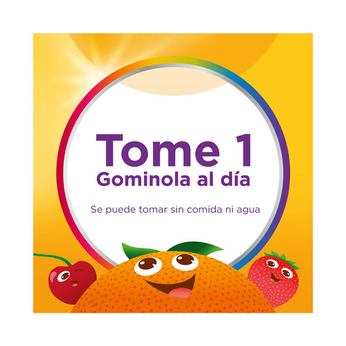 MULTICENTRUM Vitagomis niños Complemento alimenticio multivitamínico para niños en cómodos caramelos de goma sabor frutas 30 uds.