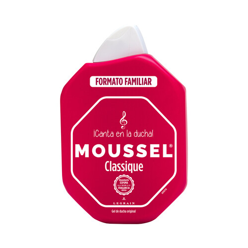 MOUSSEL Gel para baño o ducha con aceites esenciales naturales MOUSSEL Classique 900 ml.