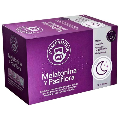 POMPADOUR Infusion de melatonina y pasiflora 15 uds 30 g.