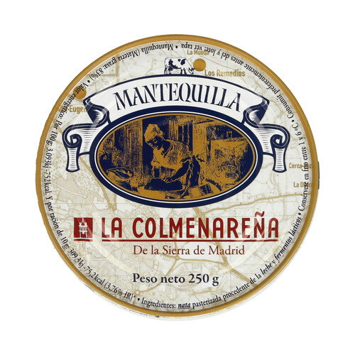 LA COLMENAREÑA LAta de mantequilla sin sal LA COLMENAREÑA 250 g.