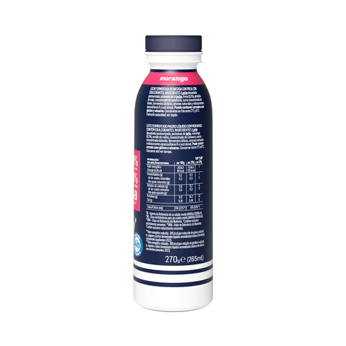 DANONE + Proteína Leche fermentada desnatada con fresa y edulcorantes, rica en proteinas 265 ml.