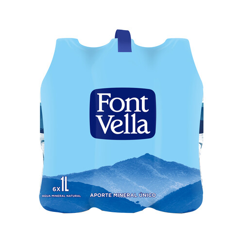 FONT VELLA Agua mineral pack 6 uds. x 1 l.