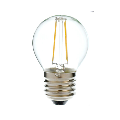 Bombilla Led esférica E27, 25W, luz cálida, 250lm, cristal clara, PRODUCTO ALCAMPO.