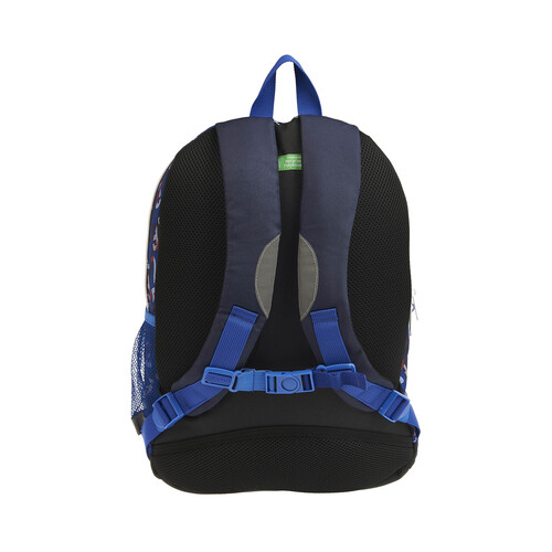 Mochila juvenil de 43cm, 2 compartimentos, color azul, ALCAMPO.