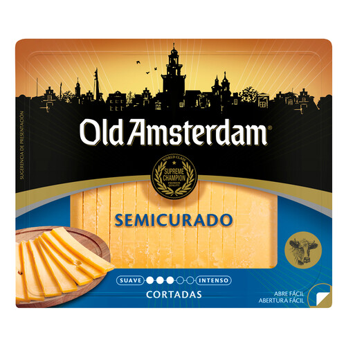 OLD AMSTERDAM Queso Gouda semicurado en lonchas OLD AMSTERDAM 200 g.