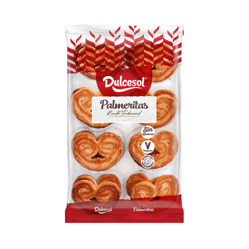 DULCESOL Bandeja de palmeritas 140 g.