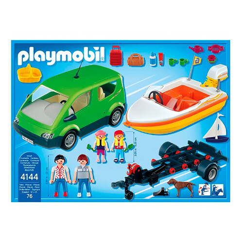 PLAYMOBIL Family Fun coche familiar con lancha