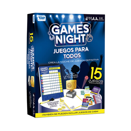 Juego de mesa Games Night Familiar entre 2 y 8 jugadores IDEAL