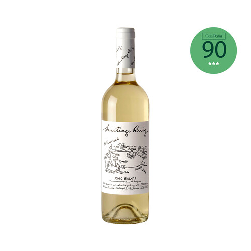 SANTIAGO RUIZ  Vino  blanco con D.O. Rías Baixas botella 75 cl.