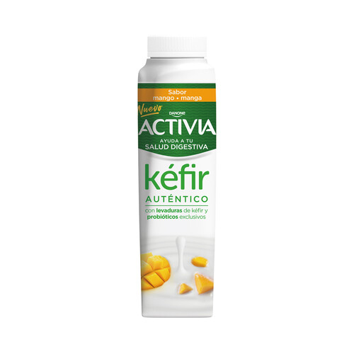 ACTIVIA de Danone Kéfir con probióticos y sabor a mango 314 ml.