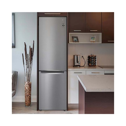 Frigorífico combi 186cm LG GBP61DSPGN NO FROST, clasificación energética: D, H: 186cm, A: 59,5cm, F: 68,2cm, capacidad total: 385L.