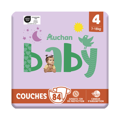 PRODUCTO ALCAMPO Baby Pañales talla 4 (7-18 kg) 84 uds.