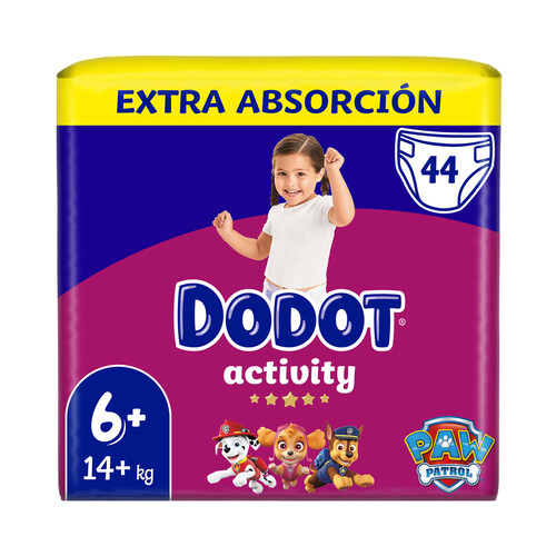 DODOT Activity Pañales talla 6+ (+14 kg) 44 uds.