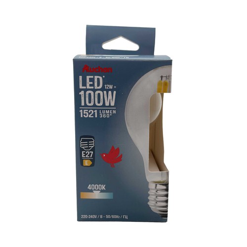 Bombilla Led E27, 12W=100W, luz blanca, 1521lm, PRODUCTO ALCAMPO.