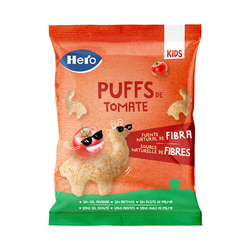 HERO Kids Snacks infantiles de trigo, queso y tomate, a partir de 36 meses 12 g.