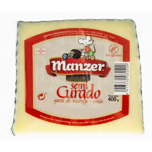 MANZER Queso mezcla semicurado 400g.