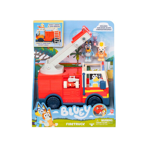 BLUEY Camión de bomberos con figuras