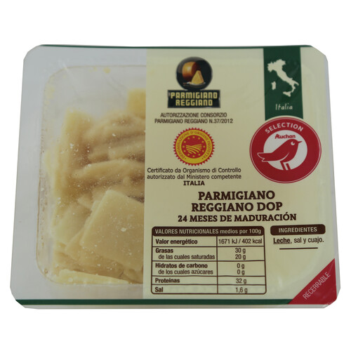 AUCHAN Queso en escamas Parmegiano Reggiano 100 g. Producto Alcampo