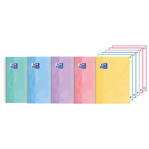 Cuaderno espiral, A4, 120 hojas, varios colores, OXFORD.