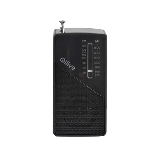 Radio portátil de bolsillo Qilive Q.1507 analógica, color negro, FM/ AM.