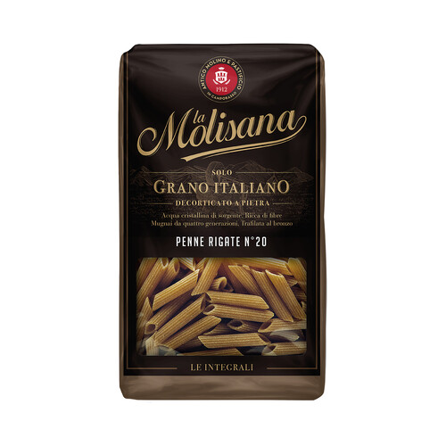 LA MOLISANA Penne rigate nº 20 integrales (pasta seca) 500 g.