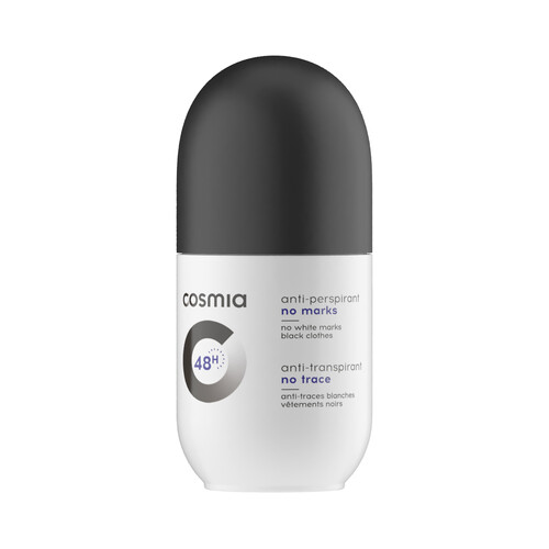 COSMIA Desodorante roll-on para mujer con protección anti-transpirante de hasta 48 horas COSMIA 50 ml.