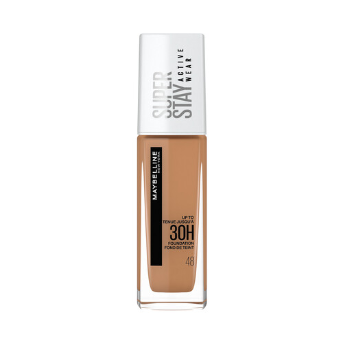 MAYBELLINE Super stay active wear tono 48 Sun beige Base de maquillaje con acabado mate de larga duración.