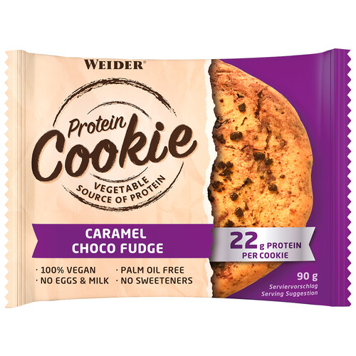 WEIDER Barrita cookie proteínas sabor caramelo con chocolate weider 90 G.