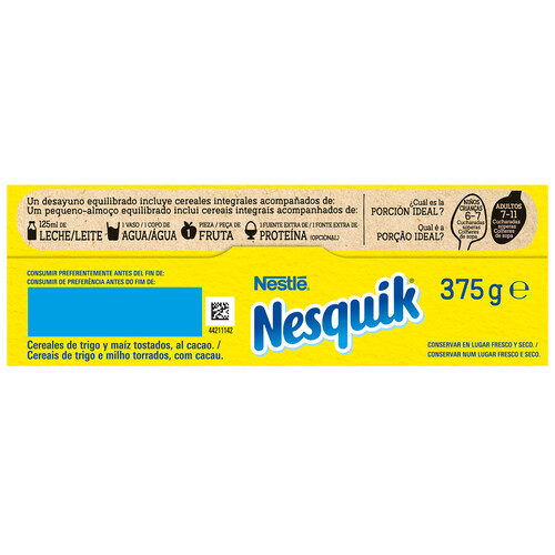 NESQUIK de NESTLÉ Cereales de chocolate 375 g.