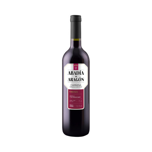 ABADÍA DE ARAGÓN Vino tinto crianza con D.O. Cariñena botella 75 cl.