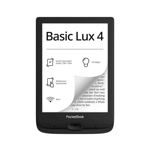 Lector de libros electrónicos POCKETBOOK Basic Lux 4 Black, 6, 8GB.