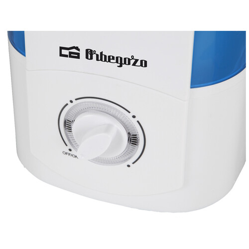 Humidiificador ORBEGOZO HU 2031, capacidad 3,3L, 250ml/h, área 30m2, vapor regulable.