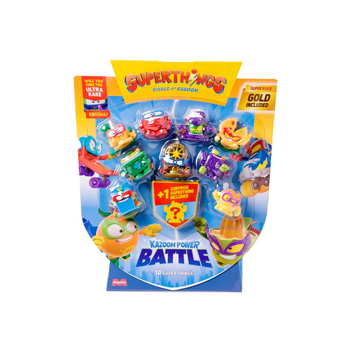 Figuras Superthings Kazoom Power Battle, 10 Pack, 3-4 años, MAGICBOX.