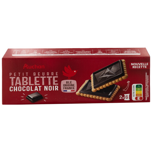 PRODUCTO ALCAMPO Galletas de mantequilla con tableta de chocolate negro 150 g.