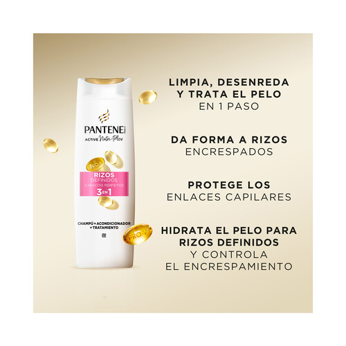 PANTENE Champú 3 en 1 rizos nutri-plex 500 ml.